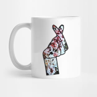 Korean Love Finger Snap - Crystals Mug